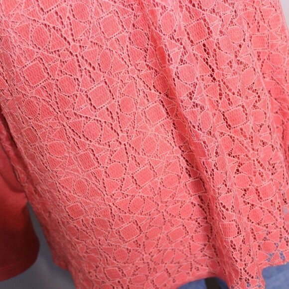 Logo Lounge Zip Up SweatShirt Jacket Crochet Lace - Picture 5 of 8